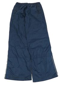 Tmavomodré šusťákové voděodolné funkční kalhoty Crane