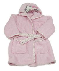 Světlerůžový plyšový župan s kapucí - Hello Kitty Sanrio