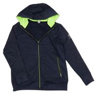 Tmavomodrá softshellová bunda s kapucí 