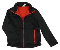 Černo-červená propínací thermo mikina 