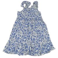 Bílo-modré květované šaty Primark