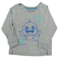 Šedé triko se žralokem - Baby shark George