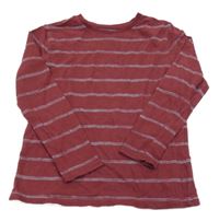 Vínovo-modré pruhované triko Primark