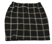 Černo-béžovo-bílá kostkovaná sukně New Look