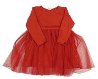 Červené šaty s tylovou sukní H&M