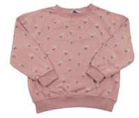 Růžová květovaná mikina Primark