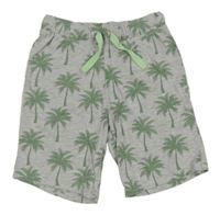 Šedo-zelené kraťasy s palmami H&M