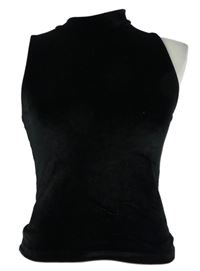 Dámský černý sametový top Stradivarius 