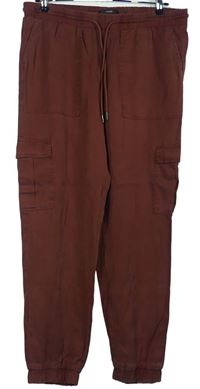 Dámské karmínové cargo kalhoty s kapsami George 