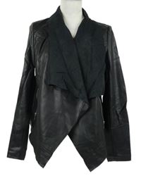 Dámský černý koženkový cardigán New Look 