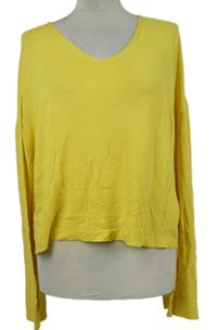 Dámský žlutý pruhovaný lehký svetr Anonimous 