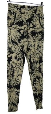 Dámské béžovo-černé vzorované teplákové kalhoty Qed London 