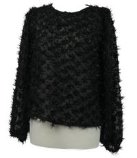 Dámská černá šifonová třpytivá halenka s třásněmi Studio 