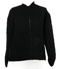 Dámská černá prošívaná propínací podšitá mikina F&F