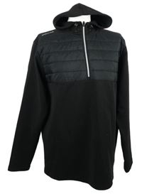 Pánská černá sportovní tech fleece mikina s kapucí Druids 