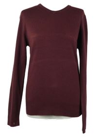 Pánský vínový svetr s véčkovým výstřihem Peacocks 