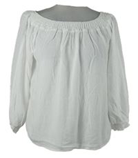 Dámská bílá halenka s krajkovými rukávy a lodičkovým výstřihem F&F