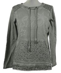 Dámská šedá mikina s hvězdičkami 