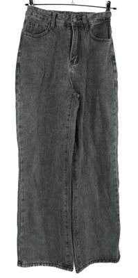 Dámské šedé široké rifle Shein