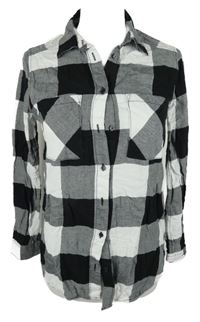 Dámská černo-bílá kostkovaná halenka H&M