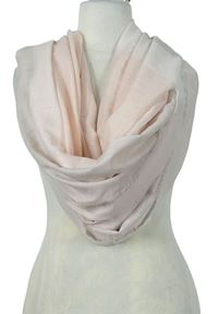 Dámský růžovo-šedý kostkovaný šátek 