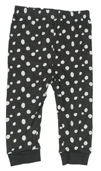 Tmavošedé puntíkaté pyžamové kalhoty Pep&Co
