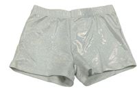 Bílé třpytivé elastické kraťasy