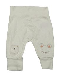 Bílé tepláky se zvířátky Mothercare