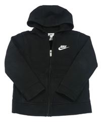Černá propínací mikina s logem a kapucí Nike