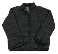 Černá šusťáková prošívaná zateplená bunda Pocopiano