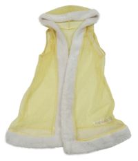 Kostým- žlutý třpytivý tylový plášť s kožešinou George