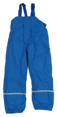 Modré šusťákové nepromokavé laclové kalhoty Impidimpi
