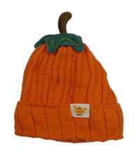 Oranžová čepice s nášivkou- dýně