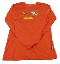 Červené triko s vrtulníkem 