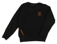 Černo-oranžová mikina s nášivkou Hermés