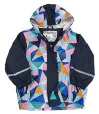 Tmavomodro-barevná nepromokavá bunda Lupilu