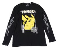 Černé triko s Pikachu 