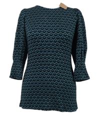 Nové - Dámská černo-modro-bílá vzorovaná tunika Gallery 