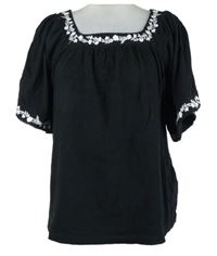 Dámská černá tunika s výšivkou M&S