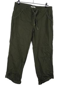 Dámské hnědé plátěné rolovací kalhoty George 