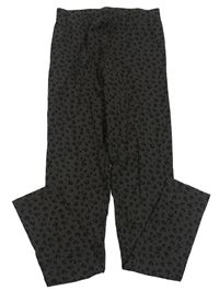 Tmavošedo-černé vzorované legíny H&M