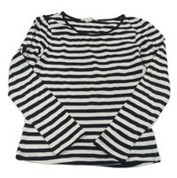 Černo-bílé pruhované triko H&M