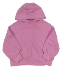 Růžová mikina s vyšitým nápisem a kapucí Primark