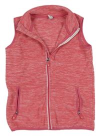 Růžová žíhaná fleecová vesta H&M