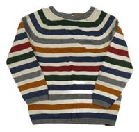 Smetanovo-barevný pruhovaný svetr H&M