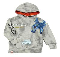 Šedá batikovaná mikina s Ninjago a kapucí Primark