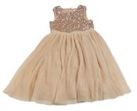 Světlerůžové flitrové šaty s tylovou sukní Principles