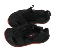 Černé sandály s neonovou podrážkou Nike vel.22