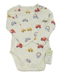 Nové - Smetanové žebrované body s auty M&S