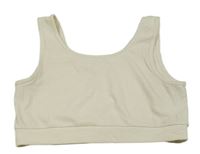 Smetanový žebrovaný crop top Matalan